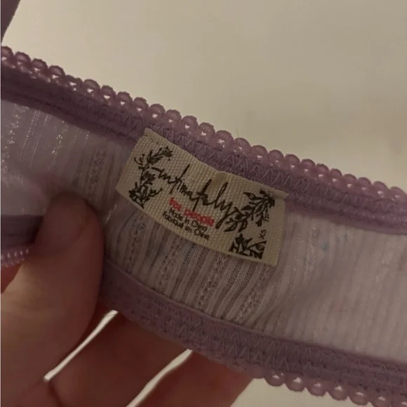 x Intimately FP Printed Pointelle Bralette in Grape Combo - Picture 5 of 6